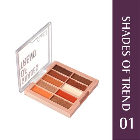 Glam21 Shades of Trend Eyeshadow Palette 10 Highly Pigmented Shades Sh ...