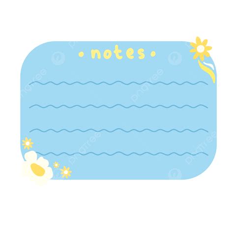 Cute Blue Sticky Notes Printable Note Planner Aesthetic Memo Sticker ...