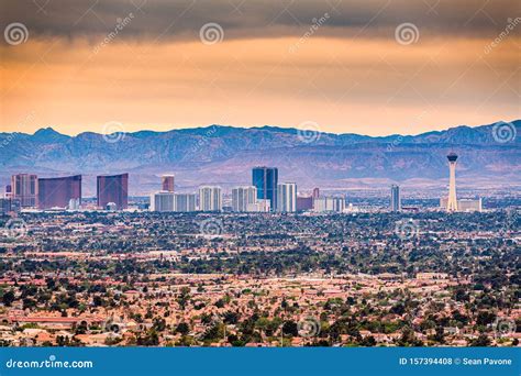 Las Vegas, Nevada, USA Skyline Stock Photo - Image of famous, financial ...