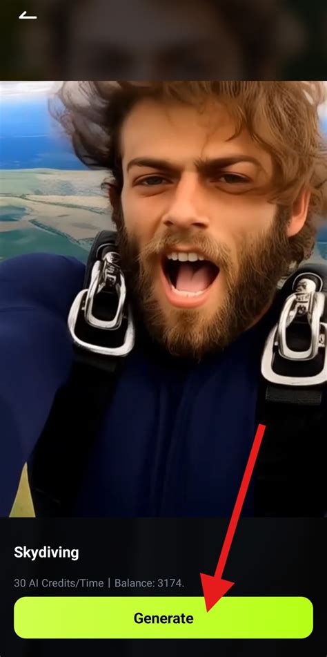 How to Convert Photos into Videos with the AI Skydiving Filter