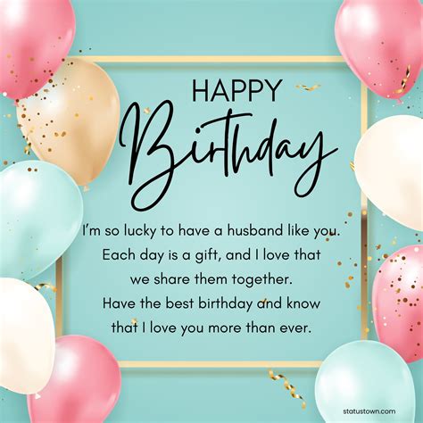 Printable Happy Birthday Husband Card Free