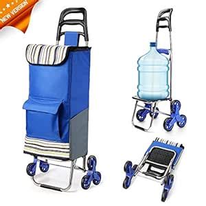 ROYI Upgraded Folding Shopping Cart, Stair Climbing Cart Grocery ...