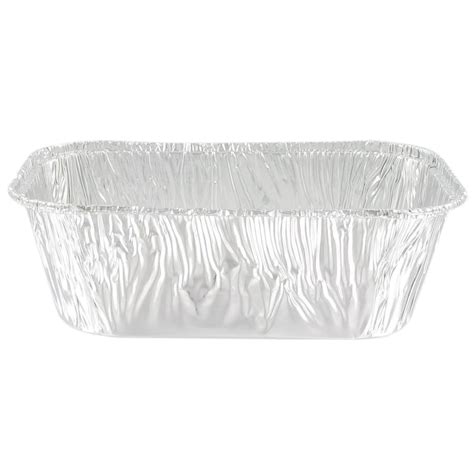 Pactiv 6-1/8" x 3-3/4" x 2" Foil Loaf Pan | Wasserstrom