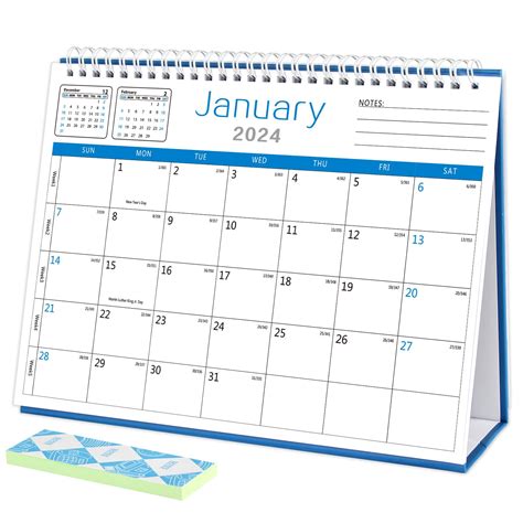 Desk Calendar 2024-2025 Monthly Desk Calendar from January 2024-June 2025 10"×8" Standing Flip ...