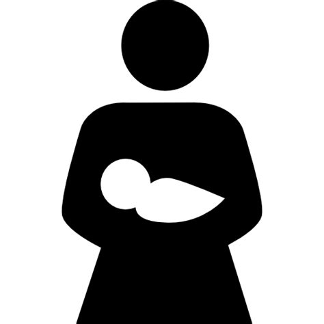 Mother with baby in arms - Free people icons