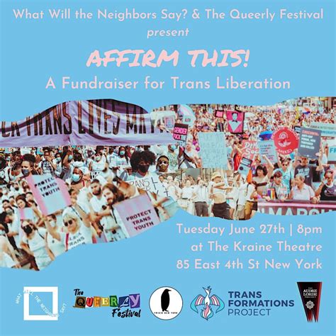 “Affirm THIS!” A Fundraiser for Trans Liberation (Queerly Festival ...