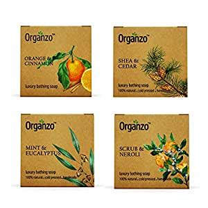 Buy Organzo Organic Natural Hand Made Luxury Bathing Soap with Orange ...