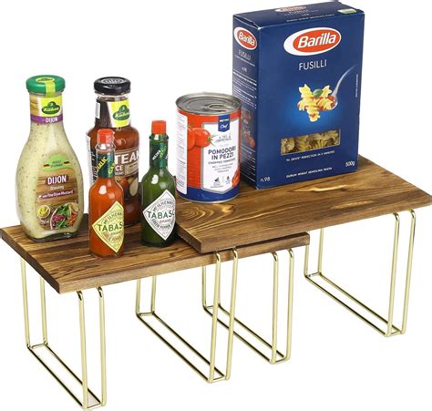 INDIAN DECOR RW29935 Kitchen Cabinet Organizer Shelf, Modern Solid Wood ...