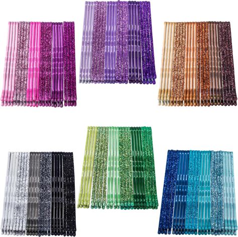 Amazon.com : ANCIRS 144pcs Glittering Bobby Pins for Women, Assorted ...