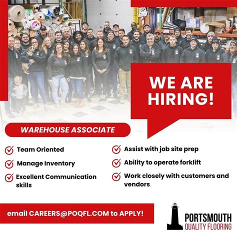 The team at Portsmouth Quality Flooring is hiring! I can attest, you’d ...