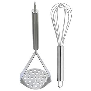 Buy Oc9 Stainless Steel Potato Vegetable Pav Bhaji Masher Silver Pack ...