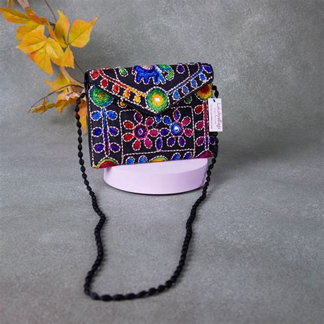 Imperial Slings Black Colour Flower Design. - Shahi – lakshya bags