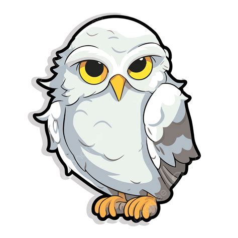 White Owl Horde Of Harry Potter Cartoon Character Vector Clipart, Owl ...