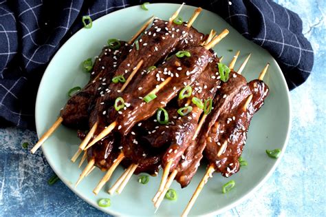Teriyaki Steak Skewers Jump to Recipe Print RecipeTender thinly sliced ...