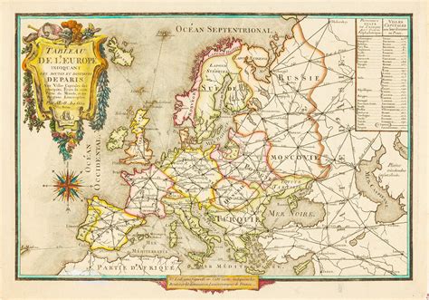 Charles Oudiette (18th/19th century), Map of Europe, 1794 - Online auction / Online bidding ...