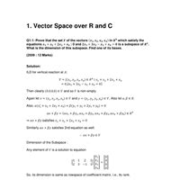 Vector Space over R and C - Mathematics Optional Notes for UPSC PDF ...