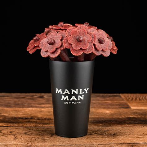 Beef Jerky Flowers + Beer Mug "Vase" 🥩 // Manly Man Co® - Manly Man Co.