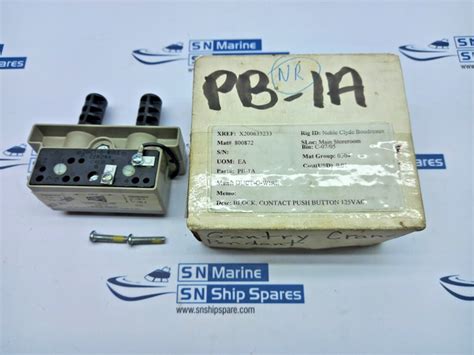 Duct-O-Wire PB-1A Push Button Contact Block 125Vac – S N Marine
