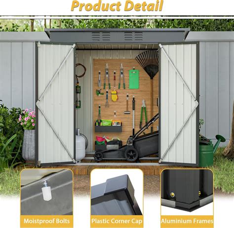 SPOWAY 6 x 4 FT Outdoor Storage Shed, Metal Storage Shed India | Ubuy