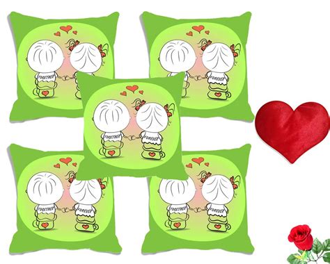 meSleep Together Forever Valentine Digital Printed Cushion Cover - with ...