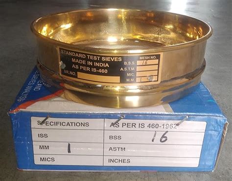 Test Sieve 8 inch (Diameter 200 mm) 1 MM Stainless Steel Mesh with ...