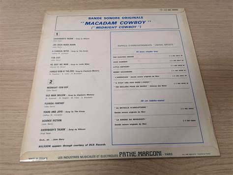 Soundtrack "Macadam Cowboy" Orig France 1969 EX/EX Nilsson – bassin ...