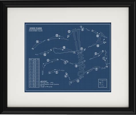 Snee Farm Country Club Blueprint (Print) – GolfBlueprints