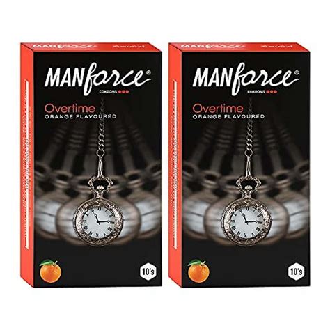 Buy MANFORCE OVERTIME ORANGE 3IN1 (RIBBED CONTOUR DOTTED) CONDOMS (SET ...