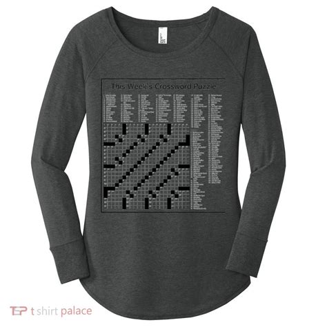 Crossword Puzzle Picture Women's Perfect Tri Tunic Long Sleeve Shirt ...