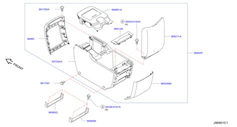 Nissan Armada Center Console (Rear) - 96911-6GY1A | Murfreesboro Nissan, MURFREESBORO TN