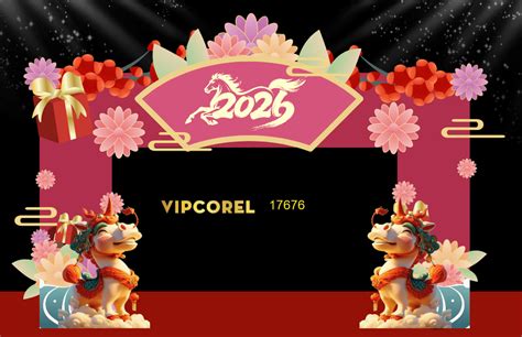Backdrop Happy New Year 2026 file corel #305 | VIPcorel.com - Thư viện ...