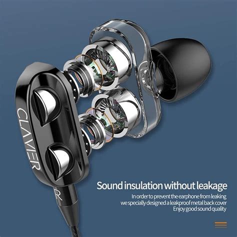 CLAVIER Thunder in-Ear Earphones with Mic for All Smartphones with Rich ...