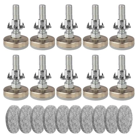 Ohiyoo Furniture Levelers 10 Pack Adjustable Furniture Feet Heavy Duty ...