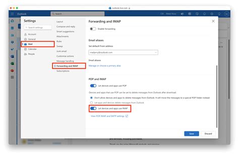 Outlook Imap Settings