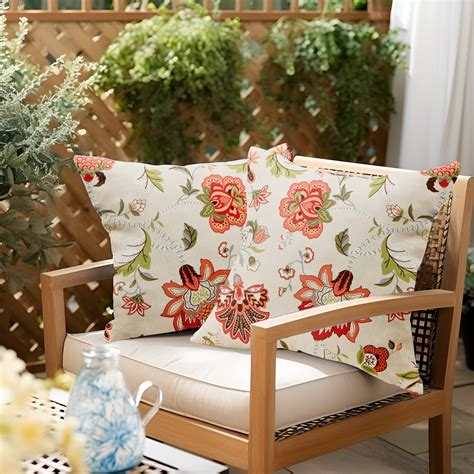 UNIKOME Waterproof Outdoor Pillows 18x18'', Set of 2 with Feather ...