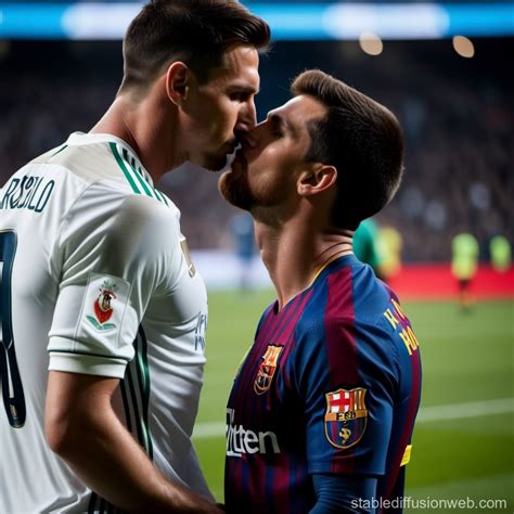 Impossible Soccer Rivalry: Messi and Ronaldo | Stable Diffusion Online