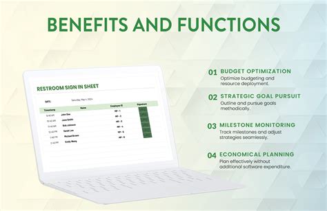 Restroom Sign in Sheet Template in Excel, Google Sheets - Download ...