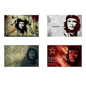 HK PRINTS Che Guevara Combo Wall Sticker for Room (45X30 CM, 170 GSM ...