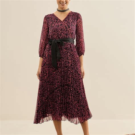 Antheaa Animal Print Chiffon Midi Dress – Antheaa Clothing