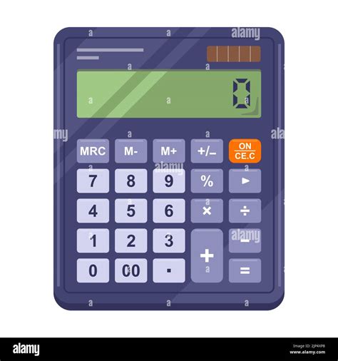 office equipment realistic calculator. do mathematical calculations. flat vector illustration ...