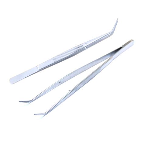 TriCo Advanced Surgical Tweezers - Grade A Bent Tip Fine Point Serrated ...