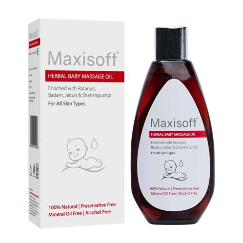 Buy MAXISOFT BABY MASSAGE OIL 100 ML | WITH ALMOND OIL, ALOE & MUSTARD ...