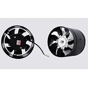 6 inch 40W Inline Duct Booster Fan Ventilation Exhaust Air Blower Black ...