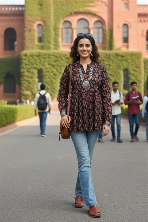 Vintage Petal Flare Cotton Kurti | Floral Black Short Kurti | House of ...