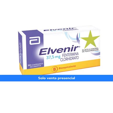 Elvenir (B) Fentermina 37.5mg x 30 Comprimidos Recubiertos - FARMATICA