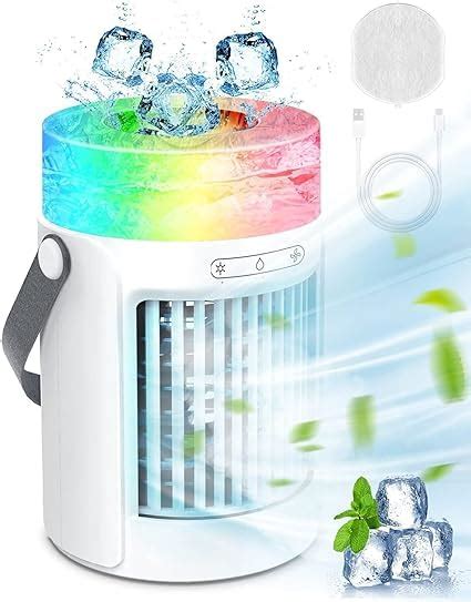 Mini Portable Air Conditioners Humidifier with 3 Speeds & 7 Colors ...