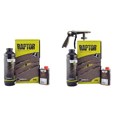 Buy Raptor U-Pol Black 750ml Liner & 250ml Hardener X2 PACK Upol + 1 ...