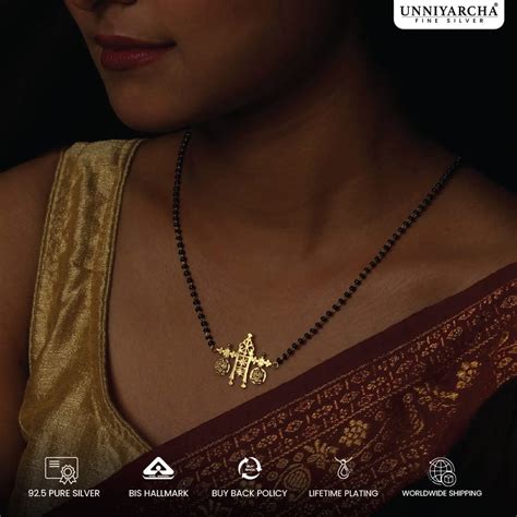 Buy Goddess Lakshmi Sterling Silver Mangalsutra Online - Unniyarcha ...