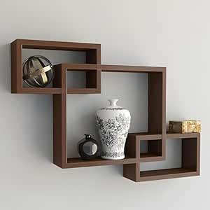 Sabri SHOPEE Premium Floating Wall Shelf - Rustic Wood Design, Easy ...