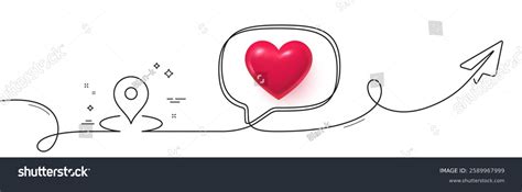 3D Map Pin with Line Icon 的图像结果